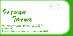 istvan torma business card